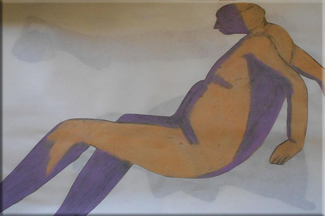 Man reclining Color